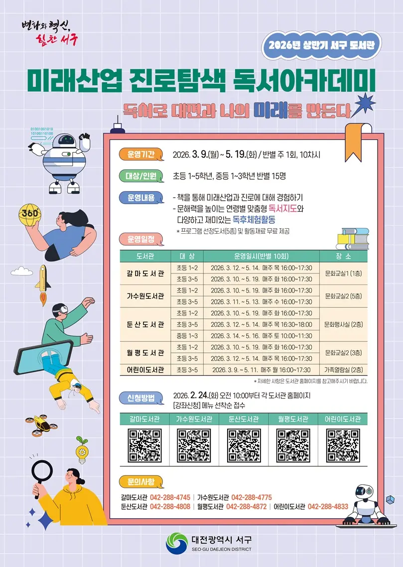 2026 상반기 미래산업 진로탐색 독서 아카데미 대표 사진